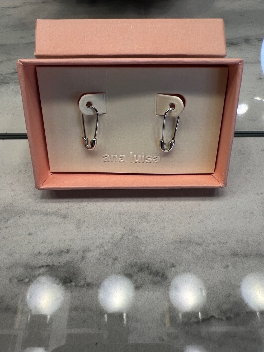 Ana Luisa Silver Safety Pin Hoop Earrings
